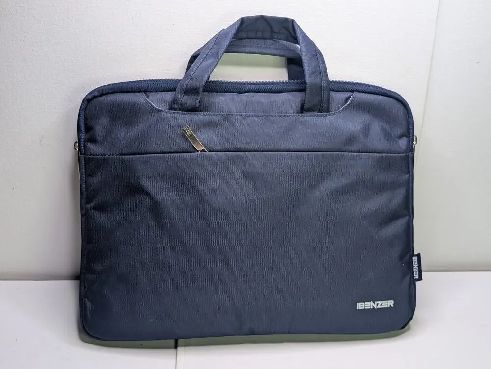 IBENZER Navy Blue Padded Laptop Carrying Case Sleeve Briefcase 15.5x11